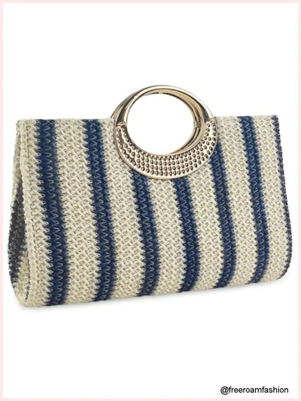 Straw Raffia Clutch Purse, Summer Beach Handbag, Top Handle Crossbody Bag for